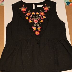 Black Embellished Blouse